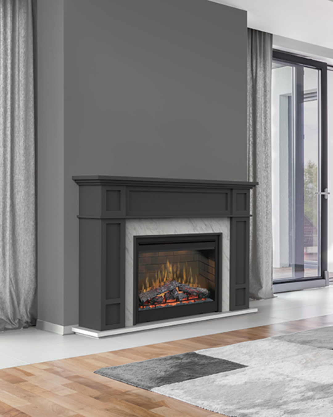 ELECTRIC FIREPLACE (FRONT GRILL)