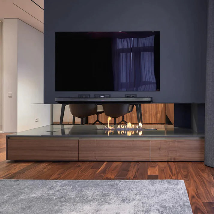 Rectangular Steel Blaze Fireplace for Indoors and Outdoors (Customizable)